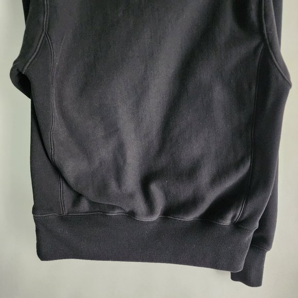 Champion Reverse Weave Embroidered Logo Mens Small Long Sleeve Black Hoodie - Picture 8 of 10